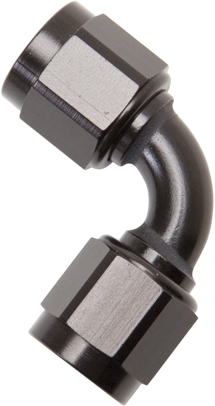 Edelbrock 640163 Adapter-6 an Female Swivel Coupler 90 Deg Elbow Blk Finish