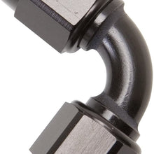 Edelbrock 640163 Adapter-6 an Female Swivel Coupler 90 Deg Elbow Blk Finish