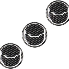 Ancher Carbon Fiber Mid Air Condition Vent Outlet Cover Trim Sticker Fit for Ford Mustang 2015 2016 2017