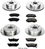 Power Stop K2162 Front & Rear Brake Kit with Drilled/Slotted Brake Rotors and Z23 Evolution Ceramic Brake Pads