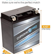 Chrome Pro YTX20CH-BS Battery - High Performance Power Sports, Rechargeable, Factory Sealed, Durable, AGM, Replacement for Jet Ski