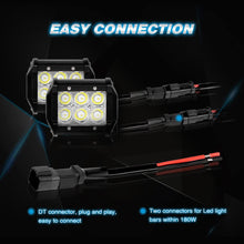 Nilight 16AWG DT Connector Wiring Harness Kit LED Light Bar 12V On Off Switch Power Relay Blade Fuse for Off Road Lights LED Work Light-2 Leads,2 Years Warranty