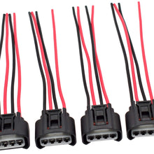 4 Packs Ignition Coil Female Connector Plug Harness Pigtail replacement for Toyota tC Lexus Pontiac Scion Che vrolet L4 2.4L