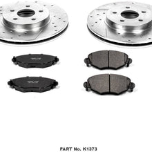 Power Stop K1373 Front Brake Kit with Drilled/Slotted Brake Rotors and Z23 Evolution Ceramic Brake Pads