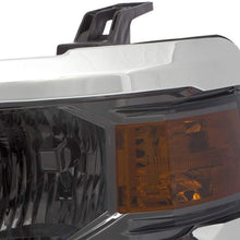 For 14-16 Chevy Silverado 1500 LED Pair Smoke Len Pair Headlights Headlamps Amber Reflector
