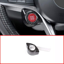 YUECHI for Alfa Romeo Giulia Stelvio 2017 2018 Carbon Fiber Style ABS Plastic Car Start Engine Stop Cover Trim