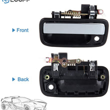 ECCPP Door Handles Exterior Outside Outer Front Driver Passenger Side for 1995-2004 Toyota Tacoma Chrome Black(2pcs)