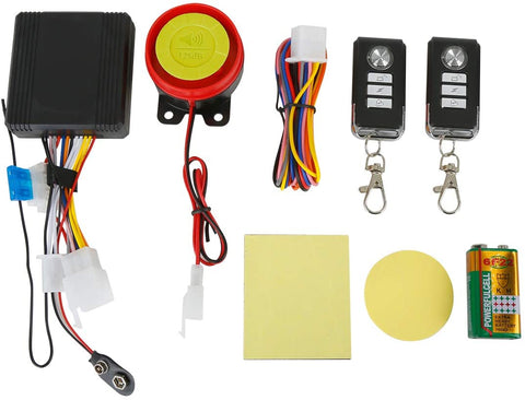 F FIERCE CYCLE 1 Set Motorcycle Scooter Bike Alarm System Engine Start Anti-Theft Security Remote Control with Connection Cable Battery 315MHz