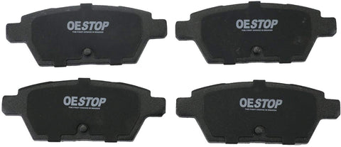 OE STOP OS1161 Ceramic Premium Brake Pad Set With Installation Hardware, Rear, 1 Pack