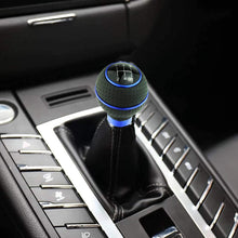 Lunsom 5 Speed Shift Knob Leather Gear Stick Handle Lever Head Fit Most Manual Transmission Car (Black&Gold)