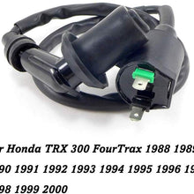 TRX300 Ignition Coil with 4929 DPR8EA9 Spark Plug for Honda TRX 300 FourTrax 1988 1989 1990 1991 1992 1993 1994 1995 1996 1997 1998 1999 2000