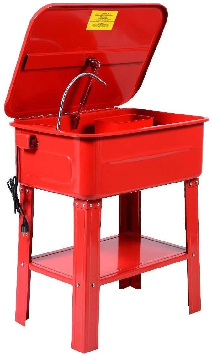 Goplus 20 Gallon Automotive Parts Washer Cleaner Heavy Duty Electric Solvent Pump