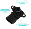 DOICOO MAP Manifold Absolute Pressure Sensor 216519 56041018AB 68002763AA Fit Town Country Voyager,Dodge Caravan Dakota Durango Grand Caravan,Jeep Grand cherokee Liberty Wrangler