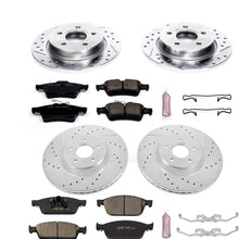 Power Stop K6350 Front & Rear Brake Kit with Drilled/Slotted Brake Rotors and Z23 Evolution Ceramic Brake Pads