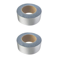 Bonarty 2 PCS Aluminum Foil Butyl Rubber Waterproof Tape for Seal Leaking Hoses, Pipes, Roof, Building, Surface Crack, RV Repair