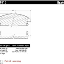 Centric (103.06910) Brake Pad, Ceramic