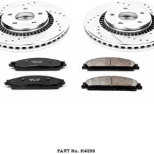 Power Stop K4599 Front Brake Kit with Drilled/Slotted Brake Rotors and Z23 Evolution Ceramic Brake Pads