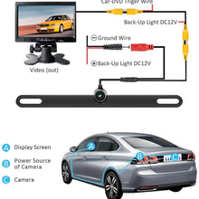 Backup Camera for Car, Upgraded Waterproof HD Hidden License Plate Vehicle Backup Cameras, 150° Wide View Angle Rear View Camera for 12V Universal Cars, SUV, RV Fit All Monitors