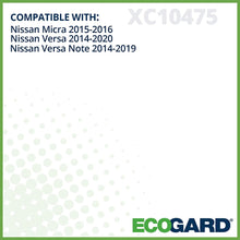 ECOGARD XC10475 Premium Cabin Air Filter Fits Nissan Versa 2014-2019, Versa Note 2014-2019, Micra 2015-2016