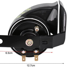12V Motorcycle Horn,Universal Loud Electric Snail Horn for Motorcycle or Car 110dB 510HZ Motorbike Loud Speaker (Black)
