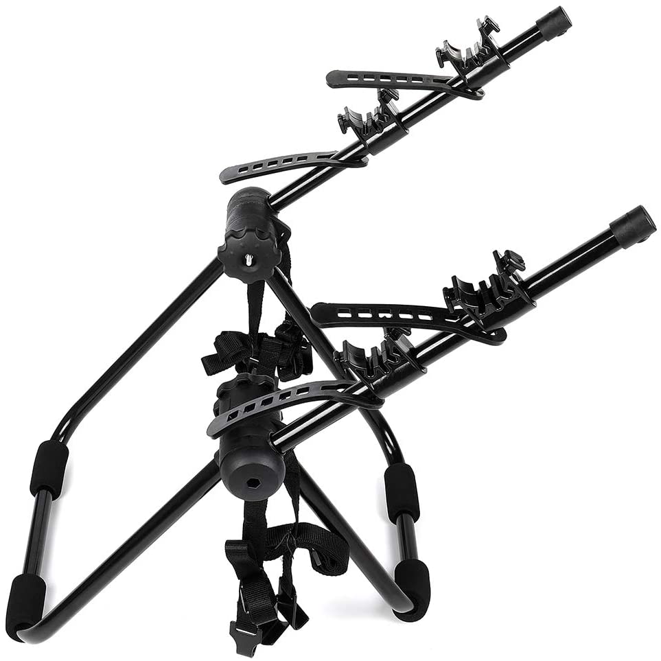 ZENITHIKE Trunk Mount Rack Car SUV CA-rgo Carrier Bike 2 Bike Trunk Rack - Max Load 35 lbs