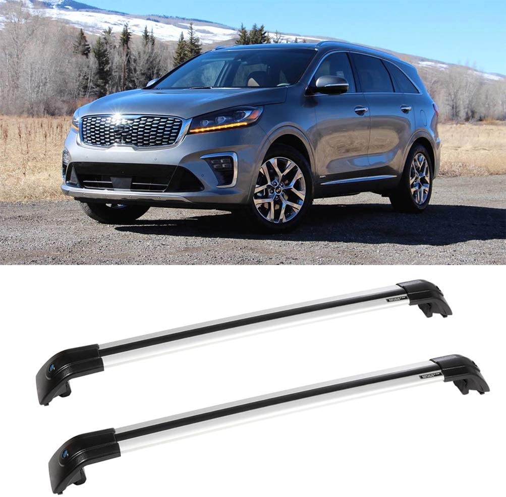 ANPART Roof Rack Crossbars fit for 2015-2019 for Kia Sorento Sport Utility 4-door Silver Aluminum Rooftop Cargo Carrier