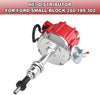 JDMON Compatible with HEI Complete Ignition Distributor Ford SBF Small Block 260 289 302 65k Coil 7500RPM Red Cap 1030213 PE330U JM6502BL JM6502R