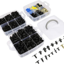 LUJUNTEC 650Pcs Bumper Retainer Clips Auto Fasteners Rivet Clips Body Fastener Kit with Plastic Box