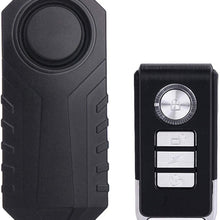 juman Remote Wireless Anti-Theft Motorcycle Bike Alarm, Waterproof Bicycle Security Alarm Vibration Sensor, 113dB Loud