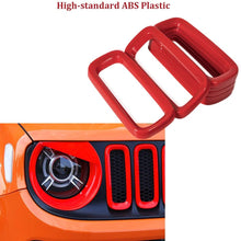Opall Front Grill Grille Inserts ABS Grill Guard Cover Trim for Jeep Renegade 2015 2016 2017 2018(Red 7PCS)…