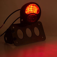 Amazicha Motorcycle Side Mount License Plate Bracket LED Brake Tail Light Compatible for Harley Davidson Sporster Bobber Chopper Cafe