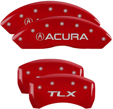 MGP Caliper Covers 39018STLXRD Red Brake Covers Fits 2015-2020 Acura TLX Engraved with Acura/TLX (Front/Rear Covers; Set of 4)