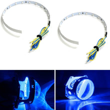 iJDMTOY Ultra Blue 15-SMD High Power LED Demon Eye Halo Ring Kit Compatible with Car Motorcycle Headlight Projectors or Aftermarket 2.5 2.8 3.0 Inch Retrofit Projector Lens