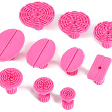 Cuque 10Pcs Repair Tools Paintless Dent Auto Car Body Repair Tool Kit Nylon Glue Puller Tabs Removal Tool Universal Red