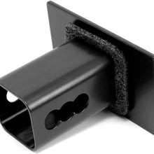 USA American Flag Metal Trailer Hitch Cover (Fits 2" Receivers, Black)