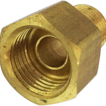 Brass Inverted Flare Fitting, Brake Line Adapter, Male Connector, 1/2" Tube OD x 3/8" NPT Male, 5pcs