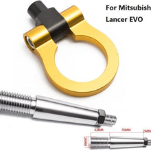 EPMAN Japan Model Car Auto Trailer Tow Hook Circular Ring Eye Front Rear Aluminum For Mitsubishi Lancer EVO (Red)
