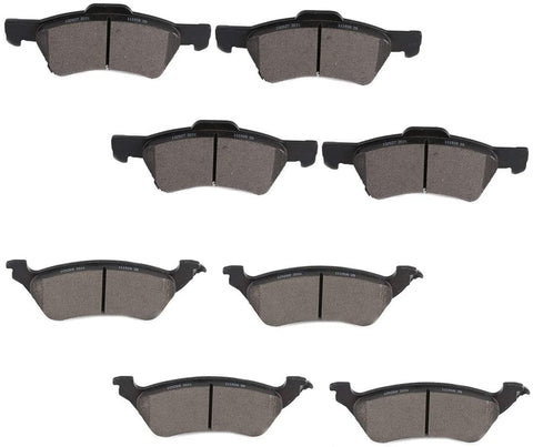 Aintier 8pcs Ceramic Brake Pads Sets fit for 2001-2007 Dodge Caravan, 2001-2007 Dodge Grand Caravan