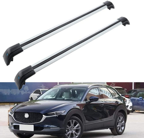 MotorFansClub Roof Rack Cross Bars Fit for Compatible with Mazda CX30 CX-30 2020 2021 Crossbars Cargo Baggage Top Rail Luggage Bike Load Rack