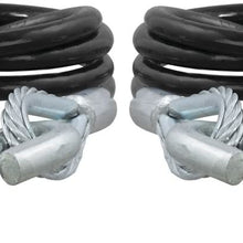 CURT 80151 44-1/2-Inch Vinyl-Coated Trailer Safety Cables, 7/16-In Snap Hooks, 5,000 lbs Break Strength, 2-Pack