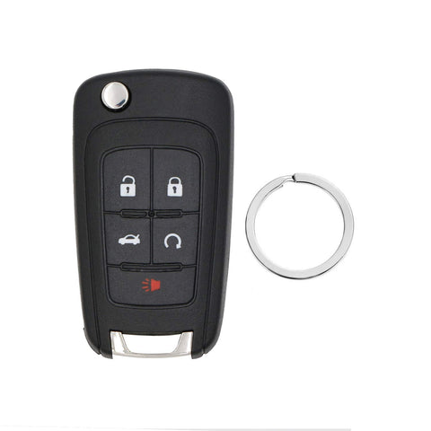 Keyless Remote 5 Button Flip Car Key Fob for Vehicles That Use FCC OHT01060512 Replacement for part numbers: 13504199, 20979468, 13574863, 13500221, 5912545 Fits 2010-2017 Buick Allure Encore Lacrosse