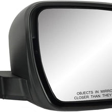 Passenger Side Heated Mirror for Nissan Rogue US built, Japan Built, Korea built, includes Hybrid, Black