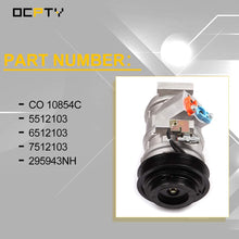 OCPTY CO 10854C Air Conditioner Compressor Compatible for Toyota Sienna 3.3L 3.5L