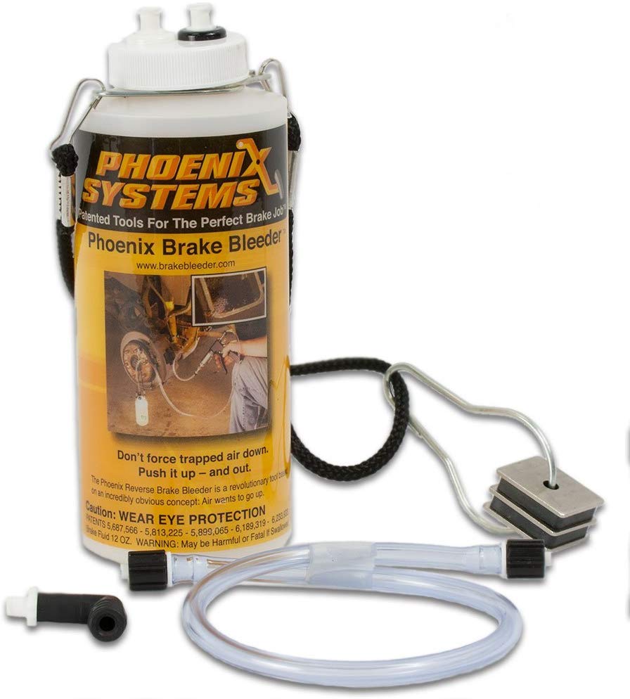 Phoenix Systems 7002-B One-Man Brake Bleeder Capture Bottle with Quick Adapter