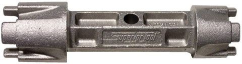 Superior Tool 06020 Tub Drain Wrench (Dumbell Wrench)-Dual Ended Drain Wrench that fits 3/8 or 1/2 Inch Ratchet Wrench