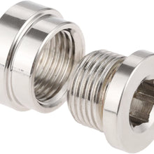 Aupoko O2 Oxygen Sensor Bung and Plug Kits, Stepped Weld Bungs, Universal Thread M18 x 1.5mm, Made by Premium Iron and Chromed(2 Bungs and 2 Plugs)