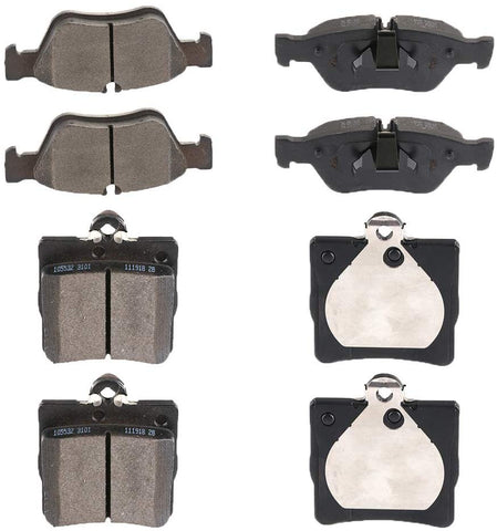 OCPTY Ceramic Brakes Pads, Quick Stop Front Rear Brake Pad fit for 1998 1999 2000 Mercedes-Benz SLK2301999 2000 Mercedes-Benz C230 1996-2000 Mercedes-BenzC280 1996 1997 Mercedes-Benz E300