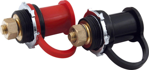 QuickCar Racing Products 57-703 Black and Red Remote Battery Charger with Jumper Posts - Pair
