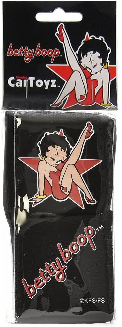 Betty Boop Red Dress Rock Star Pose Auto Car Truck SUV Vehicle Rearview Mirror Car Toyz - Fuzzy Dice