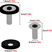 Travay 8 Pcs M6 Bolt Screw Accessories Billet Aluminum Fender Washer Engine Bay Dress Up Kit and Lisence Plate Decor Bolts - Red